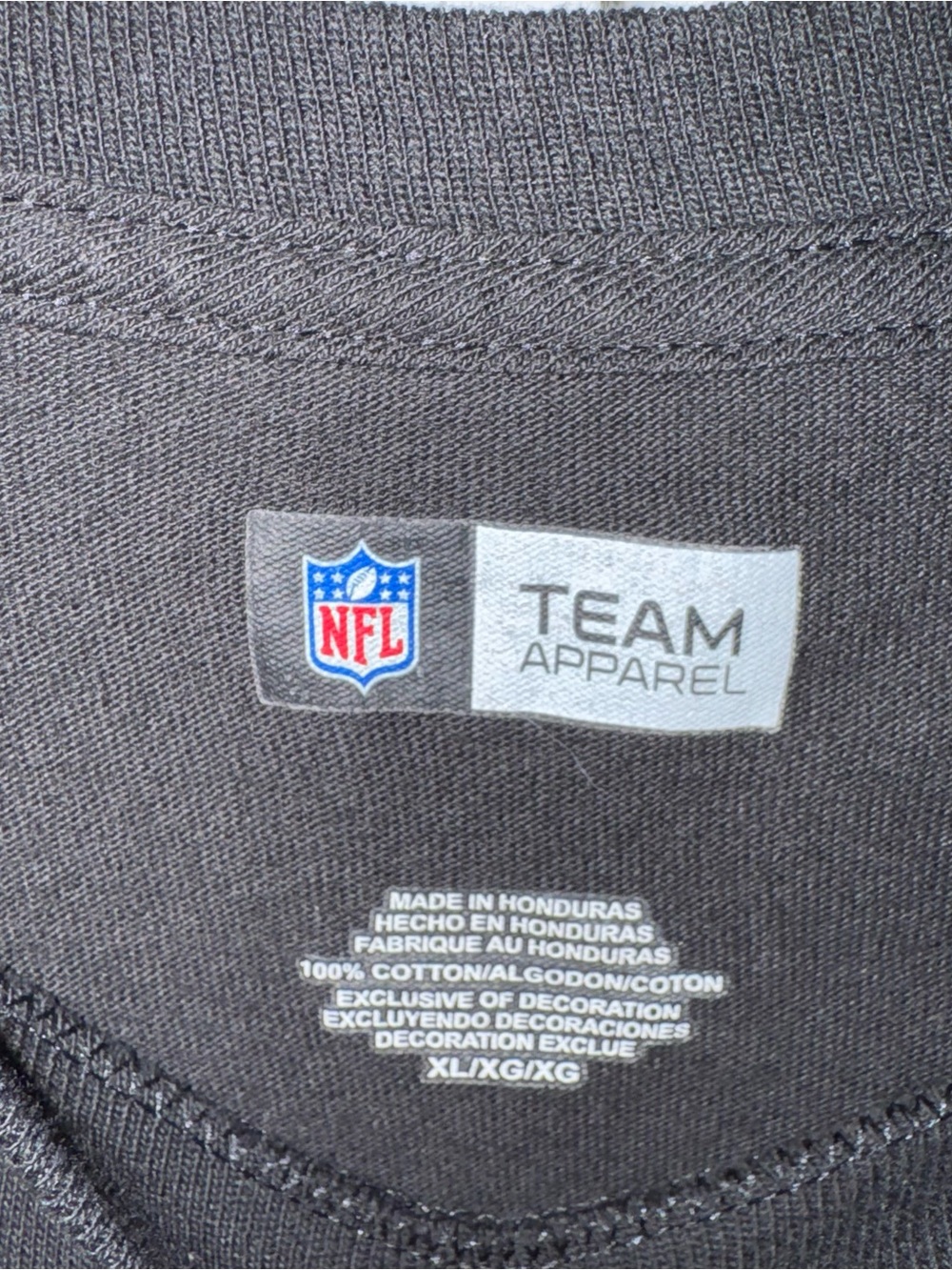 NFL Team Apparel Philadelphia Eagles Football Graphic T-Shirt XL Black Cotton - Picture 7 of 10